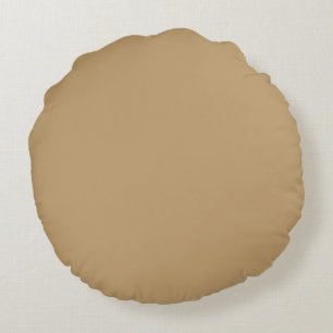 Almofada Redonda Caramel Cream Brown Solid Color Pairs para SW 0012