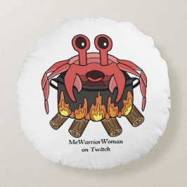 Almofada Redonda Caranguejo em Pote, MmeWarriorWoman no Twitch