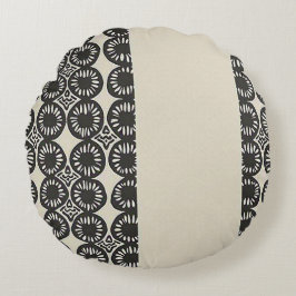 Almofada Redonda Caribe africano de luxo sofisticado
