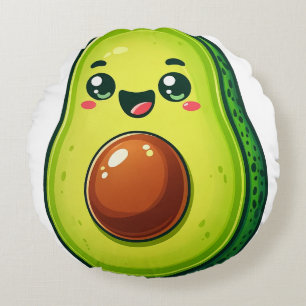 Almofada Redonda Caricatura Avocado Meia Travesseiro redonda - Whim