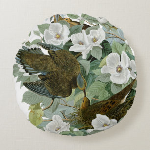 Almofada Redonda Carolina Pigeon Audubon Morning Dove