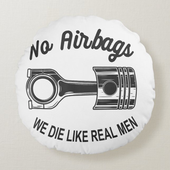 Almofada Redonda Carro Esportivo De Corrida Mens - Morremos L (Frente)