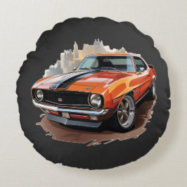 Almofada Redonda Carro Muscular Clássico