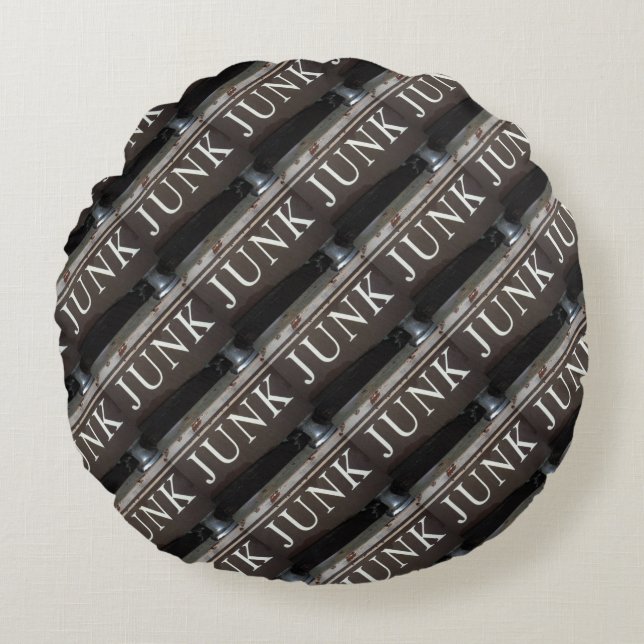 Almofada Redonda Cartazes antigos de lixo (Frente)