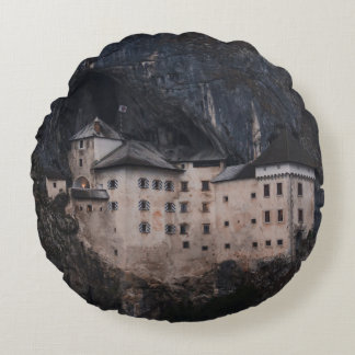 ALMOFADA REDONDA CASA CONCRETA DE BEIGE E PRETO