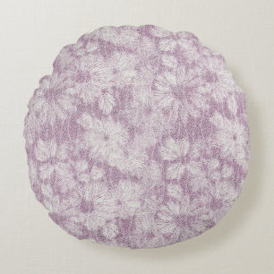 Almofada Redonda Casa de Campo Velvety Lilac Daisy