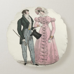 Almofada Redonda Casal Antigo Casamento 1823 Homem Mulher Moda