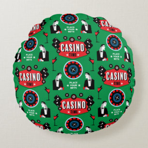 Almofada Redonda Cassino Jogo de Poker Roleta