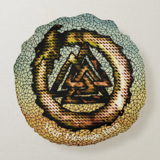 Almofada Redonda Castanheiro (Ouroboros)