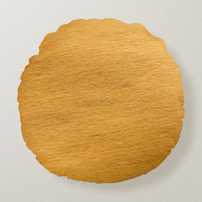 Almofada Redonda Castanho, Paperancião, antiguidade, decoração case (Frente)