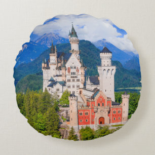 Almofada Redonda Castelo Neuschwanstein Alemanha