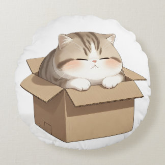 Almofada Redonda Cat in the Box