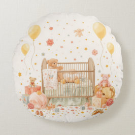 Almofada Redonda celebrando novo bebê