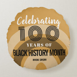 Almofada Redonda Celebrating 100 Years Of Black History Month