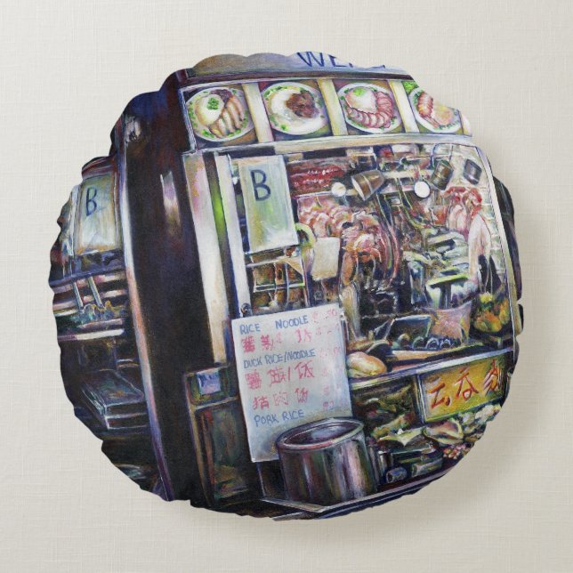 Almofada Redonda Cenosillicaphia, Singapura (Frente)