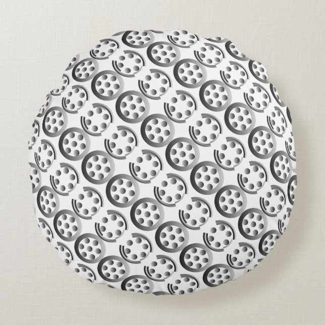 Almofada Redonda Centesimal 1776 por Kenneth Yoncich (Frente)