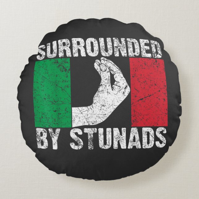 Almofada Redonda Cercado por Stunads (Frente)