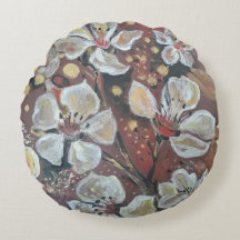 Cereja branca floresce sobre fundo bokeh