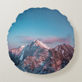 Almofada Redonda Céu mágico sobre Storžič, Eslovênia