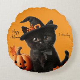 Almofada Redonda Chalot halloween Citrouille Family