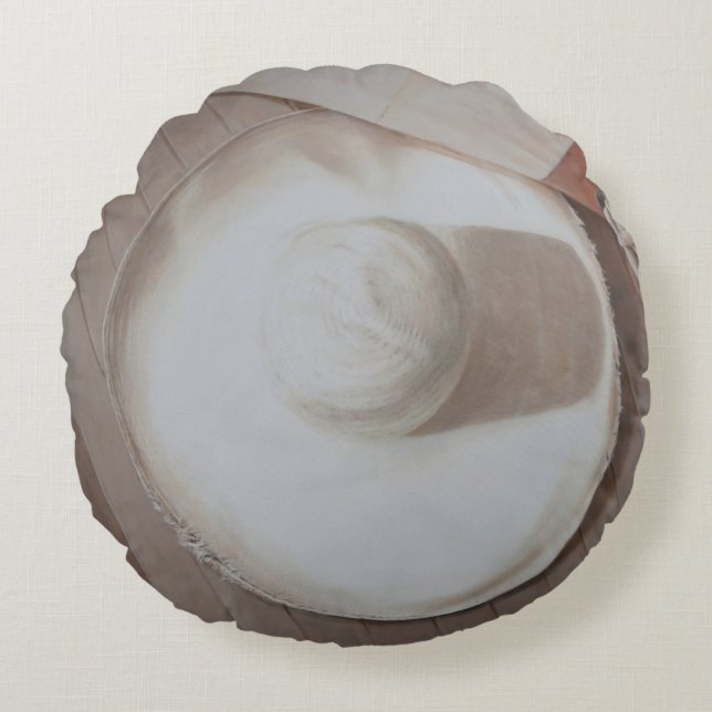 Almofada Redonda Chapéu de viagem 2012 (Frente)