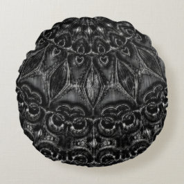 Almofada Redonda Charcarvão Mandala