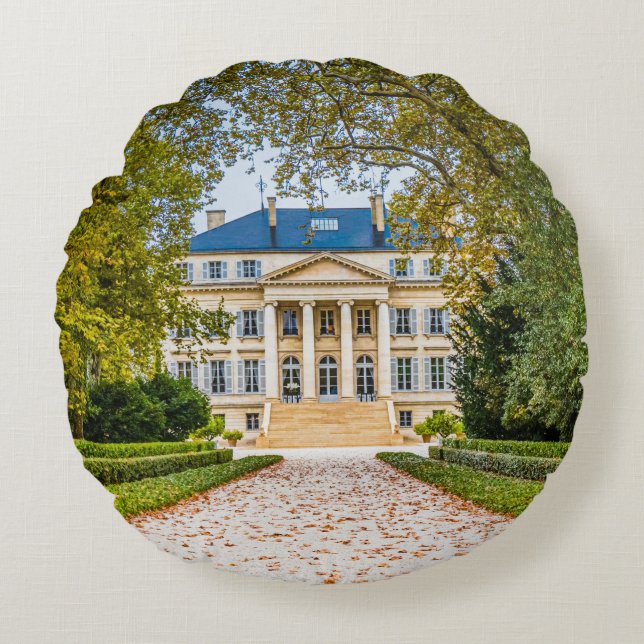 Almofada Redonda Chateau Margaux, França (Frente)