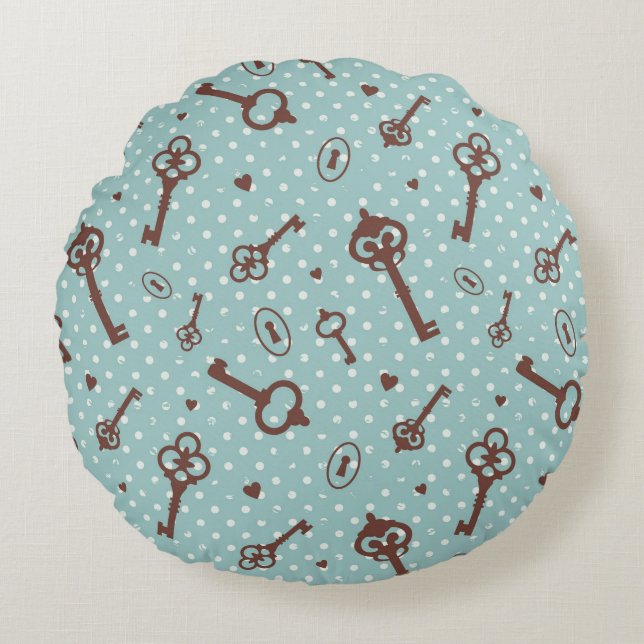 Almofada Redonda Chaves retros dos namorados (Frente)