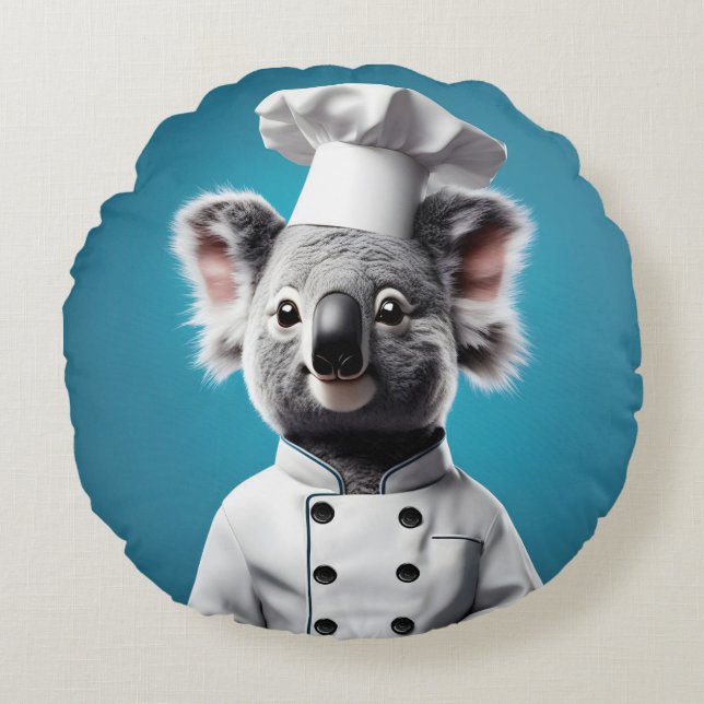 Almofada Redonda Chef Koala (Frente)