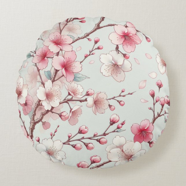 Almofada Redonda Cherry Blossom (Frente)