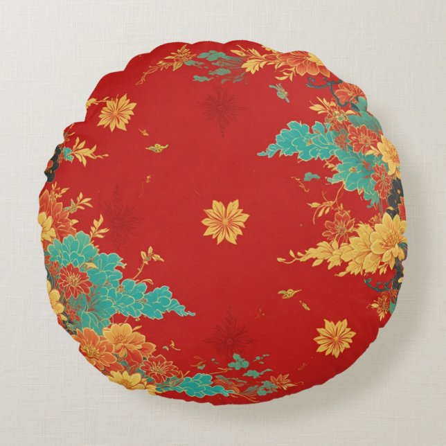 Almofada Redonda chinese background round pillow (Frente)