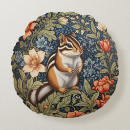 Almofada Redonda Chipmunk Bonito William Morris Inspirou Floral