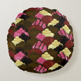 Almofada Redonda Chocolate Nunca Demais - Dia de os namorados