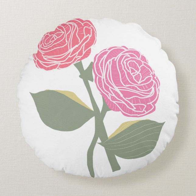 Almofada Redonda Chrissy Chrysantemum (Frente)