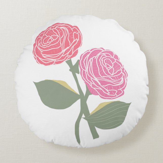 Almofada Redonda Chrissy Chrysantemum (Frente)