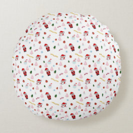 Almofada Redonda Christmas Pattern Round Pillow