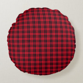 Almofada Redonda Christmas Plaid Pattern