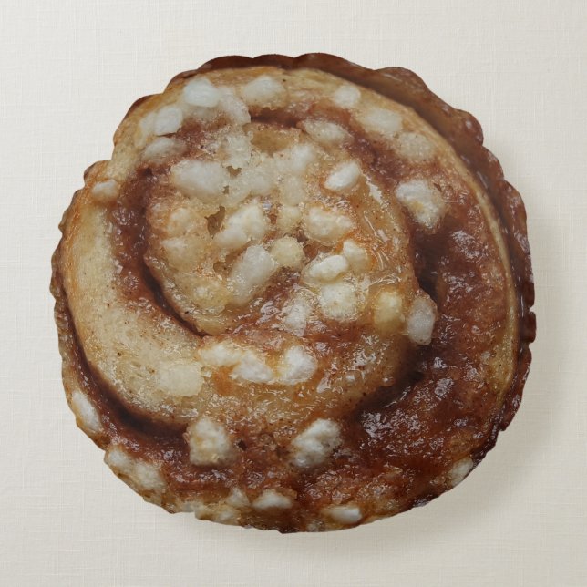 Almofada Redonda Cinnamon Sticky Bun Novelty (Frente)