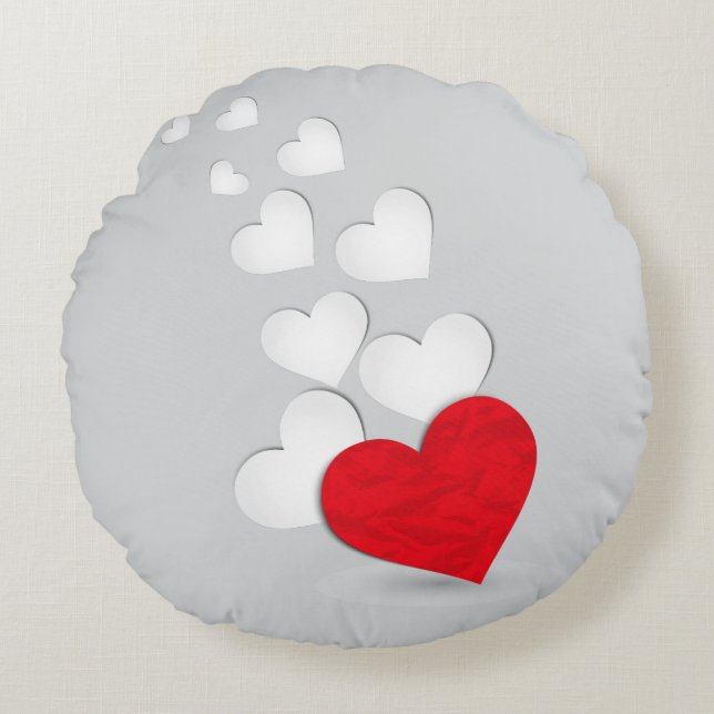 Almofada Redonda Cinza (Frente)