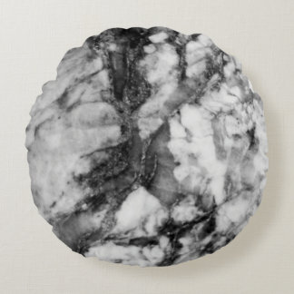 Almofada Redonda cinza &branca preta