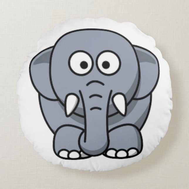 ALMOFADA REDONDA CINZA ELEPHANT (Frente)