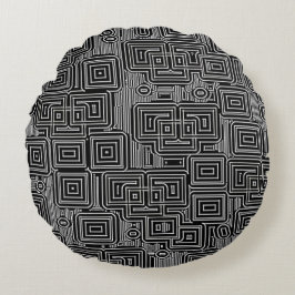 Almofada Redonda Circuit Maze
