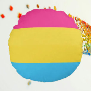 Almofada Redonda Círculo Orgulho Pansexual