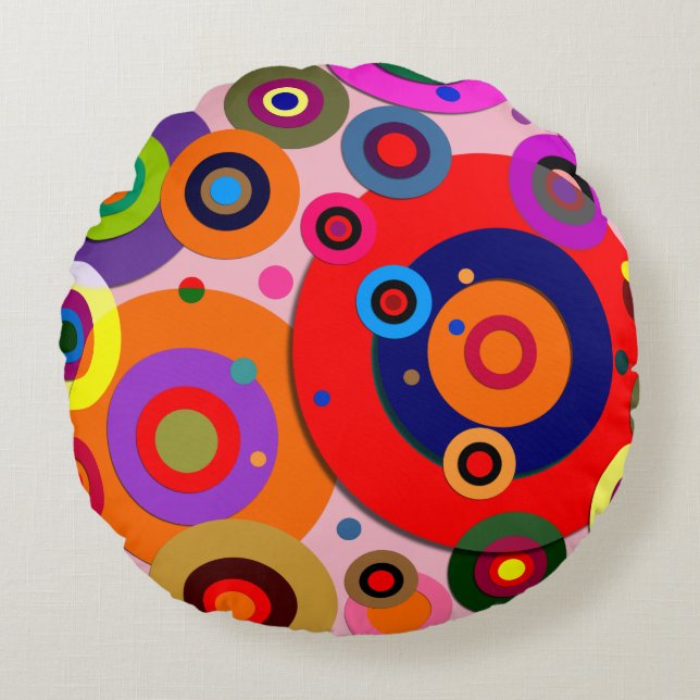 Almofada Redonda Círculos internos nº 18 (Frente)