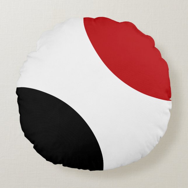 Almofada Redonda Círculos no Travesseiro Circular (Frente)