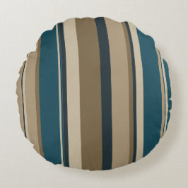 Almofada Redonda Círculos Teais e Toucáveis