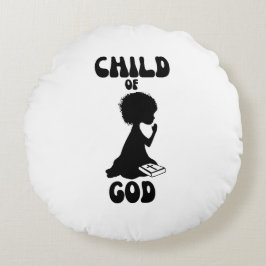 Almofada Redonda Citação Bíblia De Criança De Deus