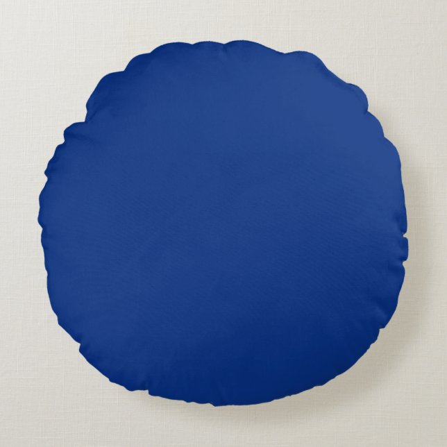Almofada Redonda Classic Cobalt Blue Throw Pillow (Frente)