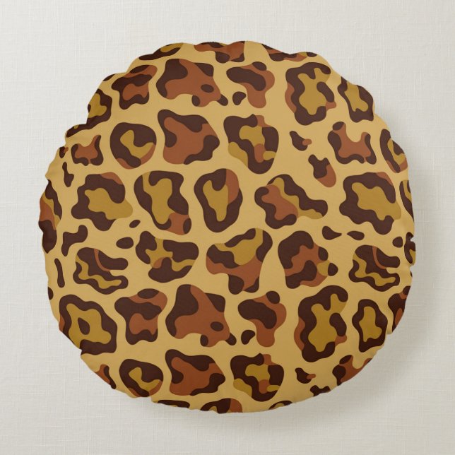 Almofada Redonda Clássica Tortoise Shell Elegance (Frente)