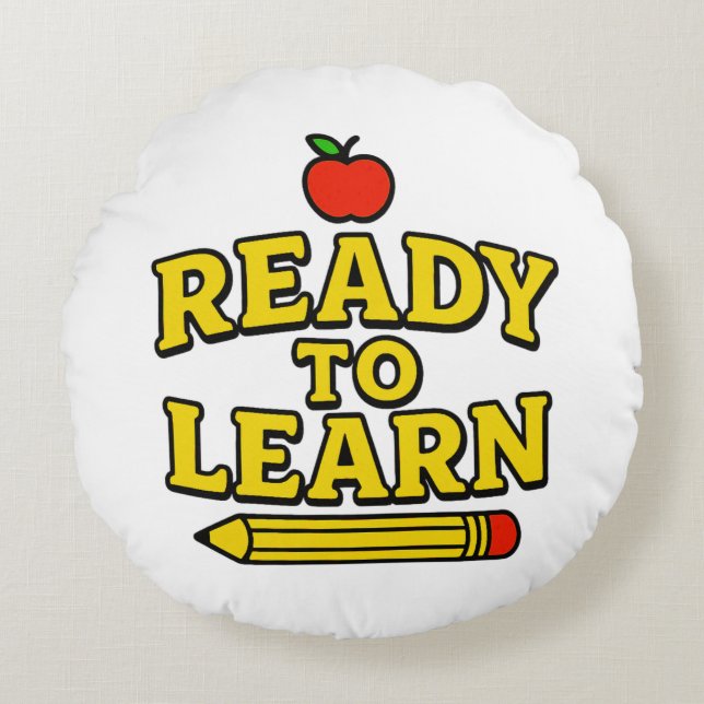 Almofada Redonda Classroom, Dorm, Teacher Lounge Decor (Frente)